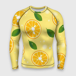Рашгард мужской Сочные апельсины в разрезе, цвет: 3D-принт