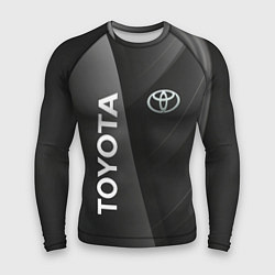 Рашгард мужской Toyota - серая абстракция, цвет: 3D-принт