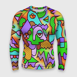 Рашгард мужской Яркая психоделическая картинка, цвет: 3D-принт