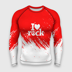 Рашгард мужской I love rock - краска, цвет: 3D-принт