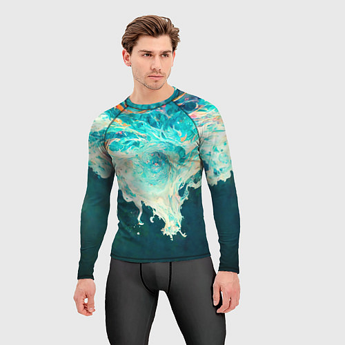 Мужской рашгард Поток воды / 3D-принт – фото 3