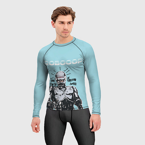 Мужской рашгард Графити Робокоп / 3D-принт – фото 3