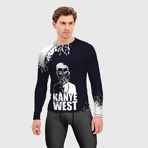 Мужской рашгард Kanye west - tuxtera брызги / 3D-принт – фото 3