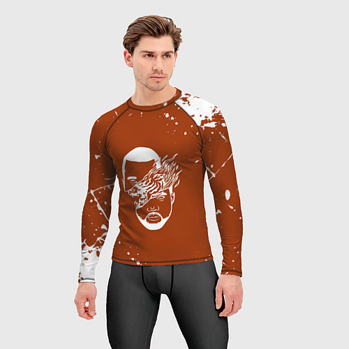 Мужской рашгард Kanye west - краска брызги / 3D-принт – фото 3