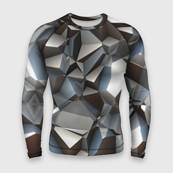 Рашгард мужской Полигональная скальная текстура - объём, цвет: 3D-принт