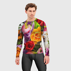 Рашгард мужской Прекрасный цветочный букет, цвет: 3D-принт — фото 2