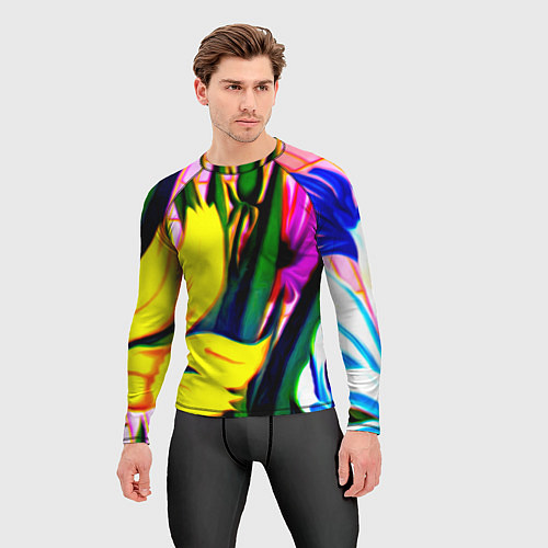 Мужской рашгард Цветочный букет для женщин / 3D-принт – фото 3