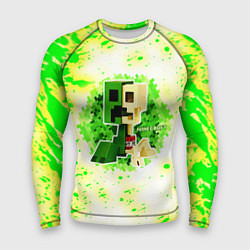 Рашгард мужской Minecraft creeper green, цвет: 3D-принт