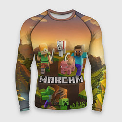 Рашгард мужской Максим Minecraft, цвет: 3D-принт
