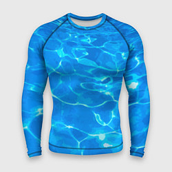 Рашгард мужской Абстрактные волны бассейна - текстура, цвет: 3D-принт