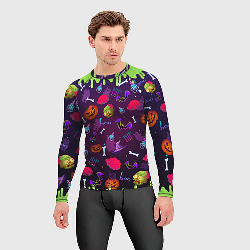Мужской рашгард RIP halloween / 3D-принт – фото 3