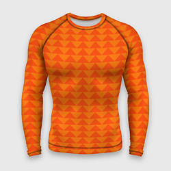 Рашгард мужской Геометрия - оранжевые фигуры, цвет: 3D-принт