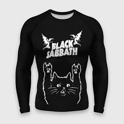 Рашгард мужской Black Sabbath рок кот, цвет: 3D-принт
