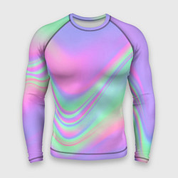 Рашгард мужской Цветные волны, цвет: 3D-принт