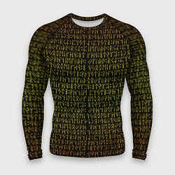 Рашгард мужской Золотой рунический алфавит, цвет: 3D-принт