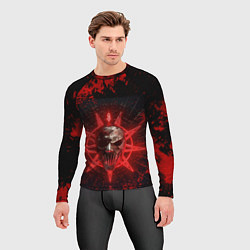 Рашгард мужской Slipknot red satan star, цвет: 3D-принт — фото 2