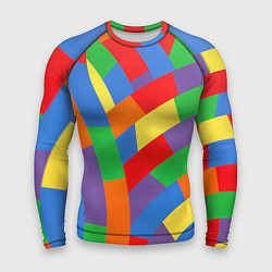 Рашгард мужской Разноцветные текстуры и паттерны, цвет: 3D-принт