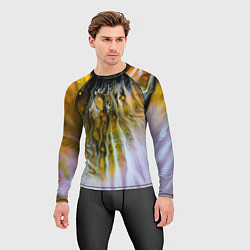 Рашгард мужской Красочные абстрактные волны и линии, цвет: 3D-принт — фото 2