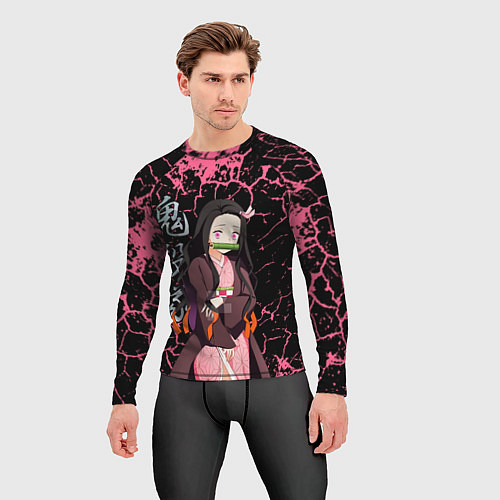 Мужской рашгард Незуко Камадо - сестра Танджиро / 3D-принт – фото 3