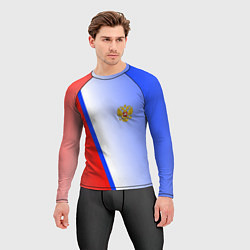 Рашгард мужской Россия полосы с гербом, цвет: 3D-принт — фото 2
