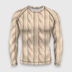 Рашгард мужской Светлый вязаный свитер, цвет: 3D-принт