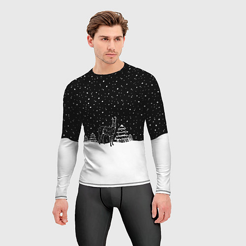 Мужской рашгард Ночь перед рождеством / 3D-принт – фото 3