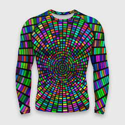 Мужской рашгард Цветная спираль - оптическая иллюзия