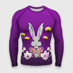 Рашгард мужской Кролик с одуванчиками, цвет: 3D-принт