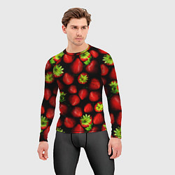 Рашгард мужской Клубничка - ягоды, цвет: 3D-принт — фото 2