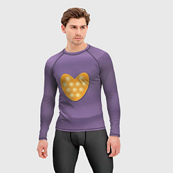 Рашгард мужской Пузырчатое сердце, цвет: 3D-принт — фото 2