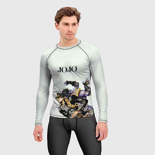 Мужской рашгард Стенд Джотаро Куджо Star Platinum / 3D-принт – фото 3
