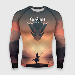 Рашгард мужской Genshin Impact, Dragon, цвет: 3D-принт