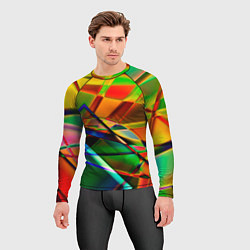 Рашгард мужской Разноцветное стекло, цвет: 3D-принт — фото 2