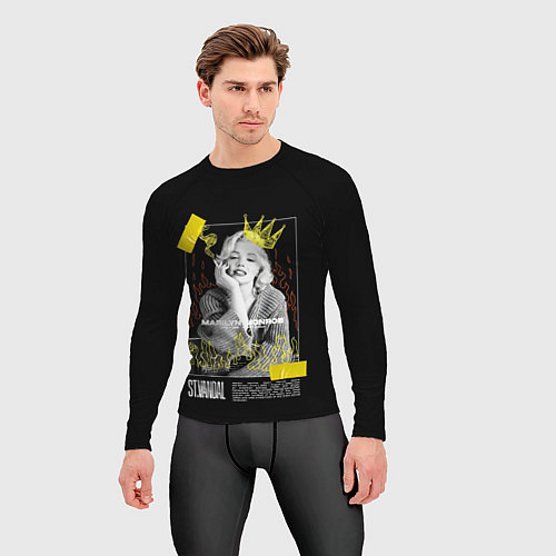 Мужской рашгард Marilyn Monroe draw picture / 3D-принт – фото 3