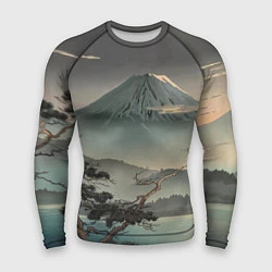 Рашгард мужской Великий вулкан Фудзияма, цвет: 3D-принт
