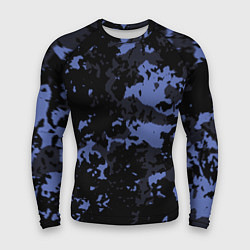 Рашгард мужской Тёмно-синий камуфляж, цвет: 3D-принт