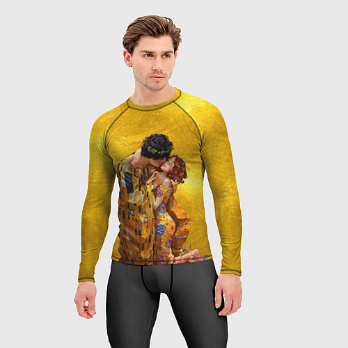 Мужской рашгард Густав Климт Поцелуй / 3D-принт – фото 3