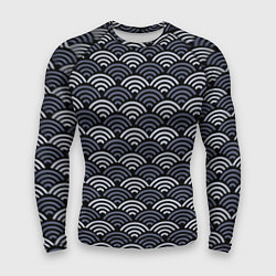Мужской рашгард Японский синий паттерн