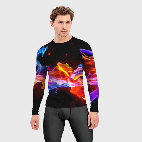 Мужской рашгард Битвы огней волны / 3D-принт – фото 3