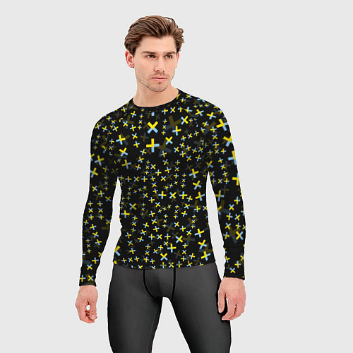 Мужской рашгард TXT pattern logo / 3D-принт – фото 3