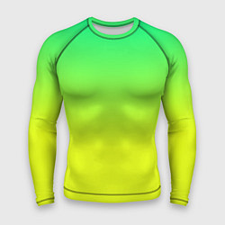 Рашгард мужской Зелено-желтый градиент, цвет: 3D-принт