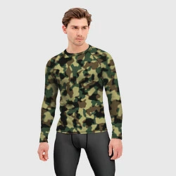 Рашгард мужской Военный камуфляж, цвет: 3D-принт — фото 2