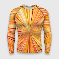 Рашгард мужской Абстрактные лучи оттенков оранжевого, цвет: 3D-принт
