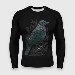 Рашгард мужской Чёрный Ворон птица тёмная, цвет: 3D-принт