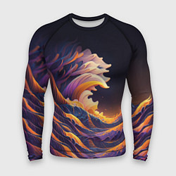 Рашгард мужской Красочная волна, цвет: 3D-принт