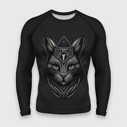 Рашгард мужской Чёрный готический кот, цвет: 3D-принт
