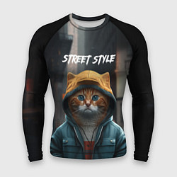 Рашгард мужской Street cat, цвет: 3D-принт