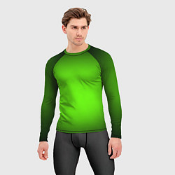 Рашгард мужской Кислотный зеленый с градиентом, цвет: 3D-принт — фото 2