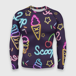 Мужской рашгард Неоновые надписи sweet scoop