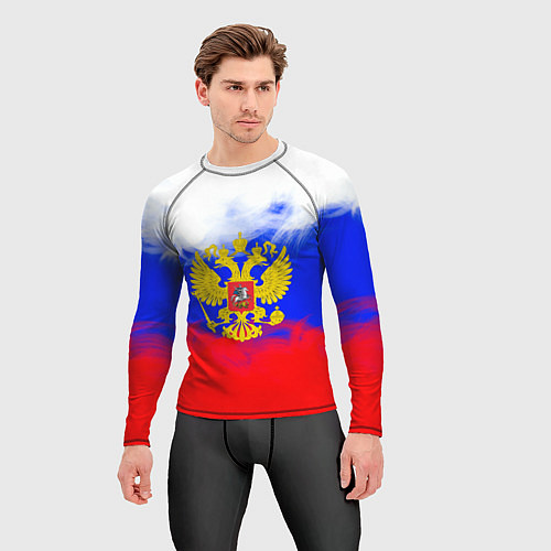 Мужской рашгард Russia флаг герб / 3D-принт – фото 3